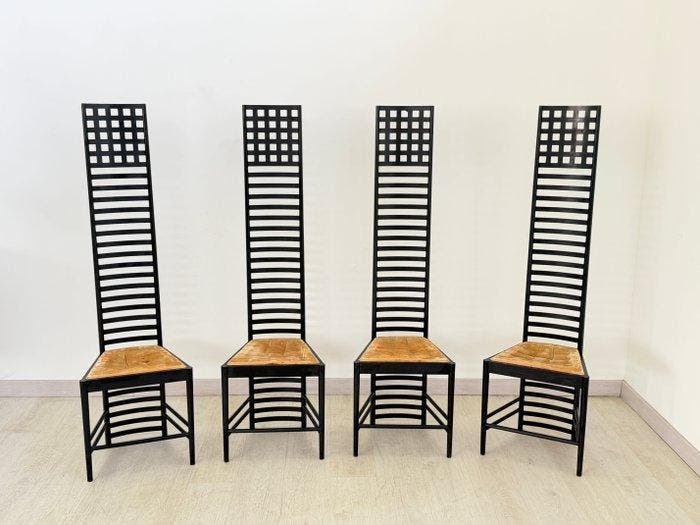 Cassina - Charles Rennie Mackintosh - Chaise (4) - Bois,, Antiquités & Art, Art | Objets design