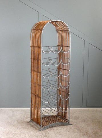 Porte-bouteilles - arciforme - Métal, Rotan, Bindriet - Pour
