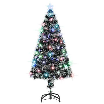 vidaXL Voorverlichte kerstboom met standaard en LED 120 cm, Verzenden