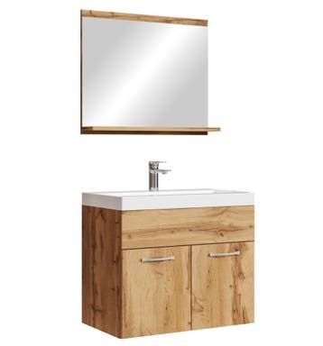Badkamermeubel Montreal Set 02 60 x 35 cm Eiken Badmeubel, Verzenden, Nieuw