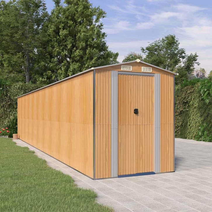 vidaXL Tuinschuur 192x938x223 cm gegalvaniseerd staal, Jardin & Terrasse, Abris de jardin, Envoi