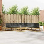 vidaXL Buiten bank set met kussen Wit 79 x 79 x 37 cm, Verzenden, Nieuw