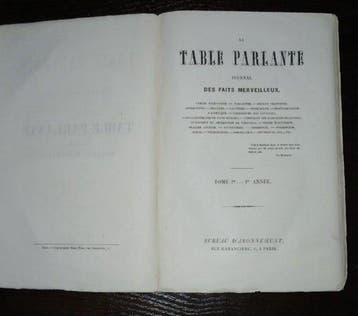Plon - La Table Parlante. Journal des Faits Merveilleux -