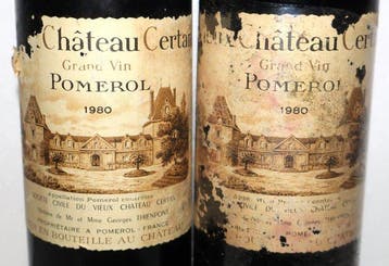 1980 Vieux Château Certan - Pomerol - 2 Flessen (0.75 liter), Nieuw