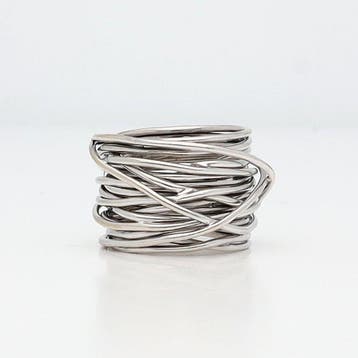Ring - 18 karaat Witgoud, Nieuw