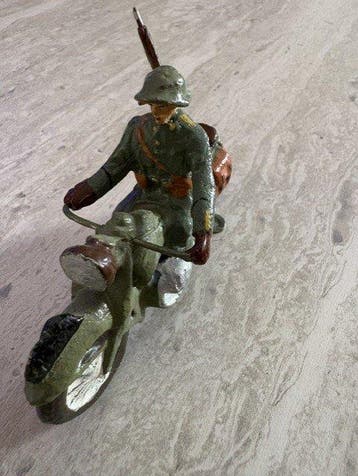 Elastolin - Figuur - soldat elastolin a moto très rare no, Nieuw