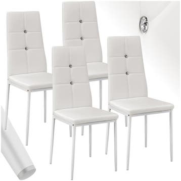 Eetkamerstoelen, kunstleer met strass steentjes, Huis en Inrichting, Verzenden, Nieuw