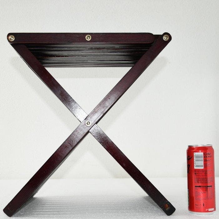 Kruk - Danish Design - X-chair - Hout, Metaal - H 39 cm, Antiquités & Art, Art | Objets design