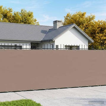vidaXL Balkonscherm 1,8 x 25 m Stof met PU-coating Taupe, Verzenden