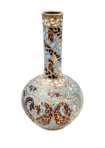 Rare Vase miniature en émaux cloisonné - Vase - Bronze