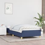 vidaXL Bedframe zonder matras 80x200 cm stof blauw, Verzenden, Nieuw