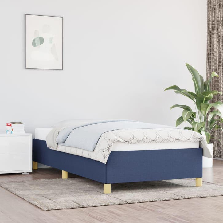 vidaXL Bedframe zonder matras 80x200 cm stof blauw, Maison & Meubles, Chambre à coucher | Lits, Envoi