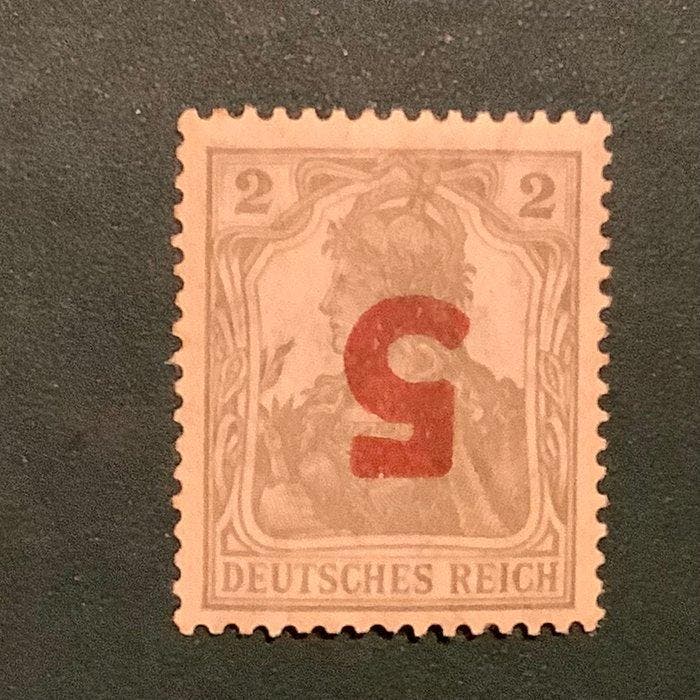 Polen 1919 - Germania zegel met kopstzande opdruk 5 en, Postzegels en Munten, Postzegels | Amerika