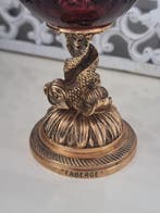 Œuf Fabergé - Œuf ~ Athenee bleue Crystal Egg - Plaqué or