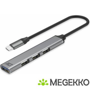 ACT USB-C hub. 3x USB-A 2.0 en 1x USB-A 3.0, Verzenden, Nieuw