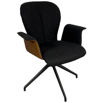 Bert Plantagie Set Van 4 Eetkamerstoelen Blake Donna -, Verzenden, Zo goed als nieuw, Grijs