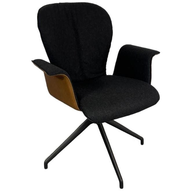 Bert Plantagie Set Van 4 Eetkamerstoelen Blake Donna -, Huis en Inrichting, Stoelen, Grijs, Zo goed als nieuw, Verzenden