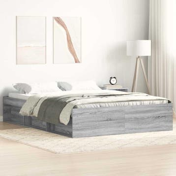 vidaXL Bedframe grijs sonoma eikenkleurig 140x200 cm, Verzenden, Nieuw