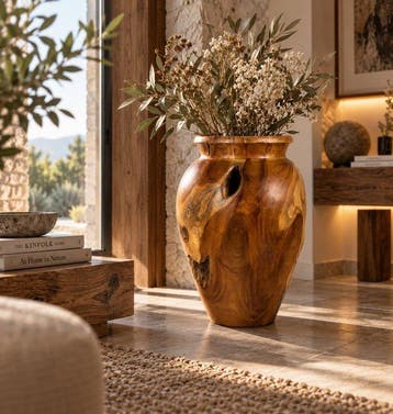 I Trucioli del Barri - Vaas - Arte Organica - Teak - Arte