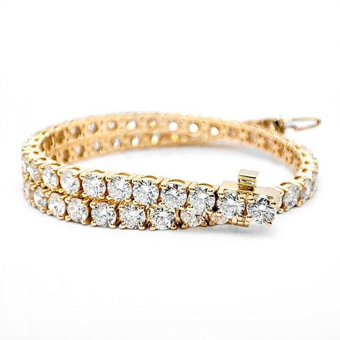 Armband - 14 karaat Geel goud - 5.41ct. tw. Diamant, Bijoux, Sacs & Beauté, Bracelets