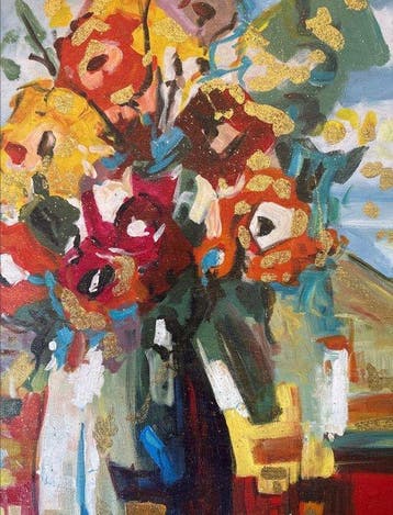 Nguyn V.L (1993) - Arc-en-ciel Floral 80 80 cm