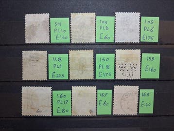 Groot-Brittannië 1865/1880 - Queen Victoria, Partij zegels, Postzegels en Munten, Gestempeld