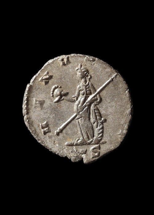 Oud-Romeins Brons Antoninianus van Salonina (Zonder, Antiquités & Art, Antiquités | Autres Antiquités