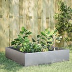 vidaXL Plantenbak verhoogd 100x100x25 cm gegalvaniseerd, Verzenden