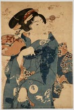 Utagawa Kunisada (Toyokuni III) – Beauté tenant un éventail