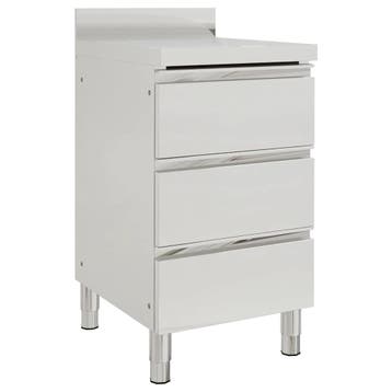 vidaXL Commerciële keukenkast met 3 lades 50x60x96 cm, Verzenden