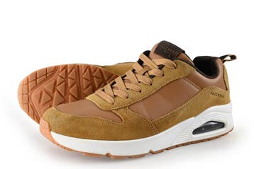 Skechers Sneakers in maat 43 Bruin, Kleding | Heren, Bruin, Verzenden, Zo goed als nieuw, Skechers