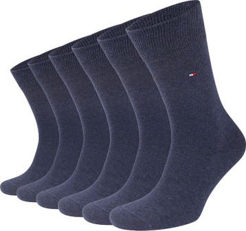 Tommy Hilfiger Classic 6-Pack Sokken Blauw maat 47-49 Heren, Vêtements | Hommes, Chaussettes & Bas, Verzenden