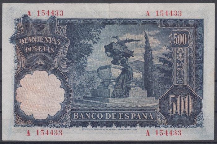 Spanje. - 500 Pesetas - 1951 - Pick 142 (Zonder, Timbres & Monnaies, Billets de banque | Europe | Billets non-euro
