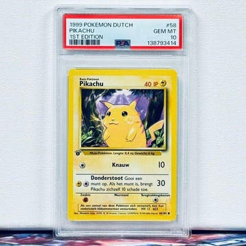 Pokémon Graded card - PIKACHU #58 1EDITION - Pokémon - PSA, Nieuw