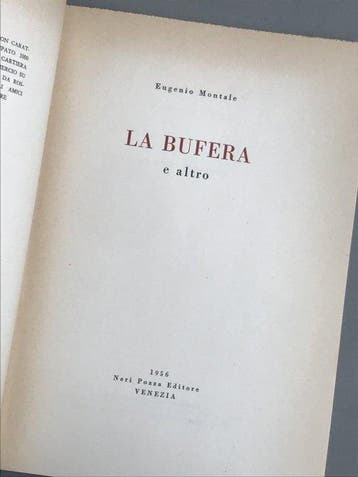 Eugenio Montale - La bufera - 1956