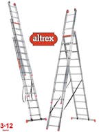 Altrex 3-delige reformladder All Round 3×12 sporten, Doe-het-zelf en Bouw, Ladders en Trappen, Nieuw, Ophalen of Verzenden, Ladder