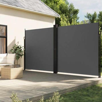 vidaXL Tuinscherm uittrekbaar 200x1200 cm antracietkleurig, Tuin en Terras, Verzenden, Nieuw