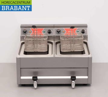 HCB RVS Dubbele Friteuse Frituur 2 x 12 Liter Premium-line, Ophalen of Verzenden, Nieuw in verpakking