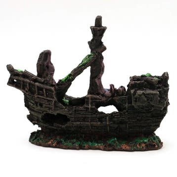 Scheepswrak 15cm / aquariumdecoratie As-237 (Hardscaping), Verzenden, Nieuw, Gevuld zeewateraquarium