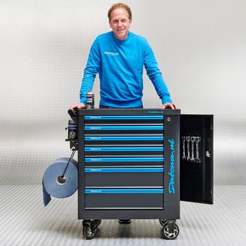 Datona Gereedschapswagen 7 lades + papierrolhouder en 2, Ophalen of Verzenden