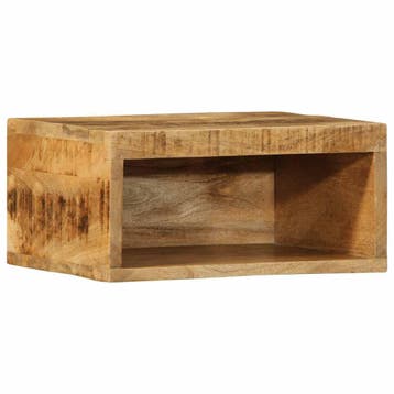 vidaXL Tv-meubel wandmontage 40x30x19 cm massief ruw, Huis en Inrichting, Woonaccessoires | Cd- en Dvd-rekken, Verzenden, Nieuw