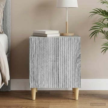 vidaXL Nachtkastje Grijs sonoma 43 x 34,5 x 50 cm Bewerkt, Verzenden