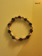 Armband Smiley (Armbandjes glaskralen, Meikes webshop), Hobby en Vrije tijd, Kralen en Sieraden maken, Verzenden, Nieuw
