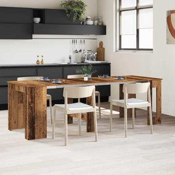 vidaXL Eettafel 240 x 85 x 75 cm Bewerkt hout Oud hout, Verzenden, Nieuw