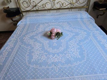 Couvre-lit - 220 cm - 185 cm - anciens trousseaux