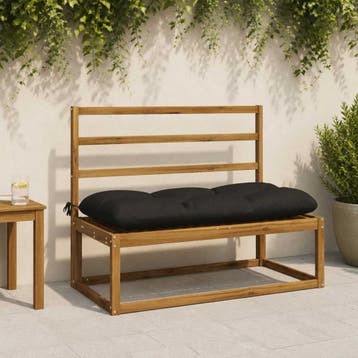 vidaXL Bankkussen VIANEN 100% Polyester Zwart 100 x 50 x 12, Verzenden
