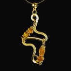 Romain antique Pendant, avec des perles de verre romain