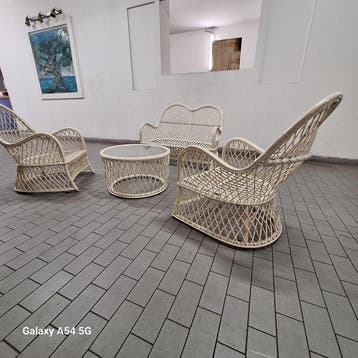 Gervasoni - Zitgroep (4) - Rattan, Textiel - Volledige