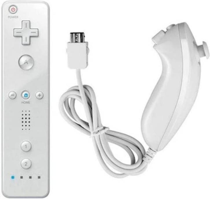 Wii Controller / Remote Wit + Nunchuk Wit (Third Party) (..., Consoles de jeu & Jeux vidéo, Consoles de jeu | Nintendo Wii, Enlèvement ou Envoi