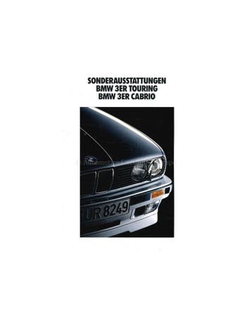 1991 BMW 3 SERIES SPECIAALUITVOERINGEN BROCHURE DUITS, Nieuw